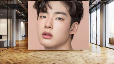 Photo handsome asian men faces faces for makeup face cosmetics advertising hi res Wall mural