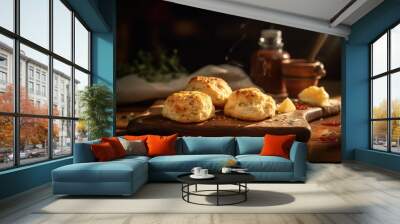 Red Lobster Biscuits - made with generative ai Wall mural