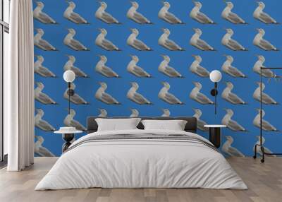 Seamless seagulls Wall mural