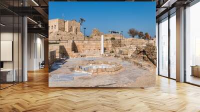 Ruins of antique Caesarea Wall mural