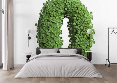 clover number 0 - 3d spring digit - suitable for nature, ecology or environment related subjects Wall mural