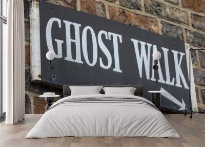 Ghost Walk Sign Wall mural