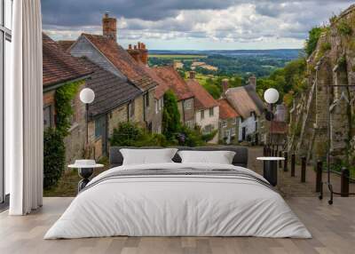 Gold Hill in Shaftesbury in Dorset, UK Wall mural