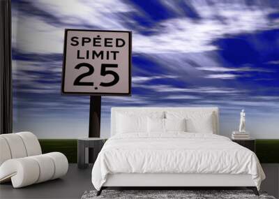 25 sign Wall mural