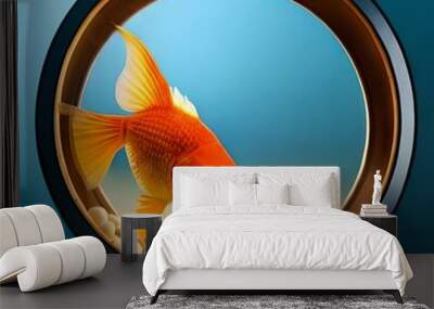 goldfish in a glass Wall mural