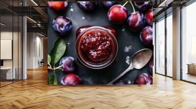 Damson plum jam Wall mural