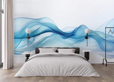 abstract transparent water wave motion, copy space, 16:9 Wall mural