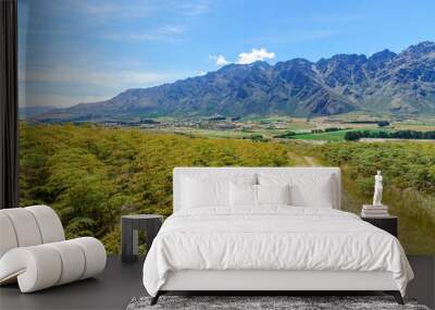 hiking jacks point track, view of the remarkables, queenstown, new zealand 2 Wall mural