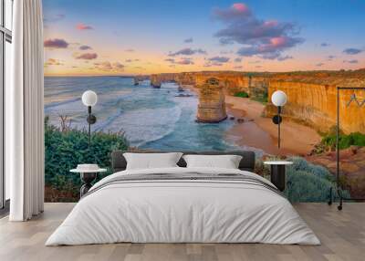 twelve apostles at sunset,great ocean road at port campbell, australia Wall mural