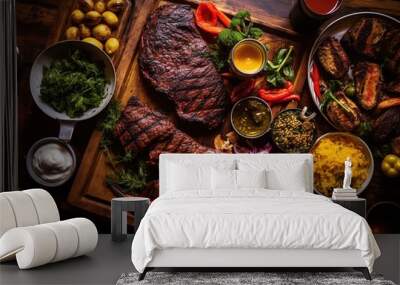 BBQ dinner table Wall mural