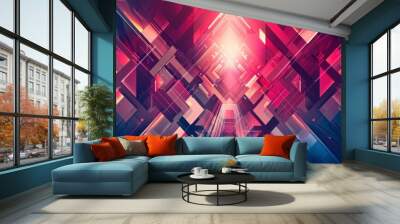 cool geometric pattern technology print advertising background 16:9 Wall mural