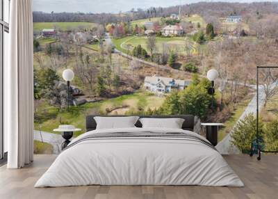 Aerial of Homes in North York, Pennsylvania Wall mural