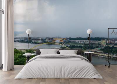 Skyline of Pittsburgh, Pennsylvania from Mount Washington Wall mural