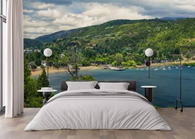 Landscape of small town San Martin de los Andes. Taken from the top of near by hill	 Wall mural