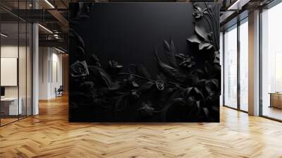 matte / black interrior, wallpaper, copy space, 16:9 Wall mural