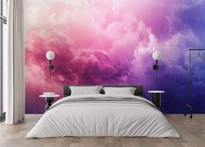 Ombré lila pink rose background, Colors and shades from light to dark, copy and text space, 16:9 Wall mural