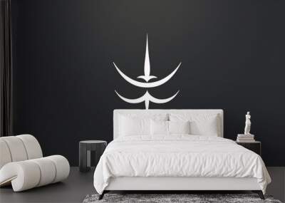 religion, logo design, minimalistic, copy space, 16:9 Wall mural