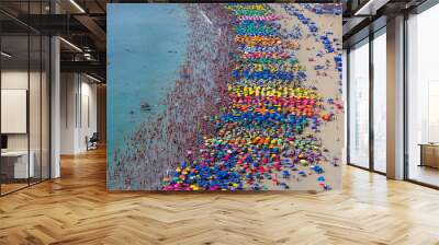 LIMA, PERU: Aerial view of Agua Dulce beach. Wall mural