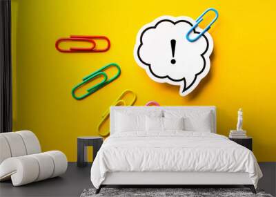 Exclamation Mark Concept Speech Bubble Wall mural