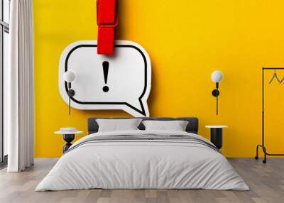 Exclamation Mark Concept Speech Bubble Wall mural