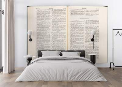 Holy Bible Isolated On White Wall mural