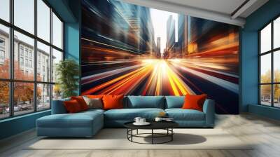 motion blur light trails Wall mural