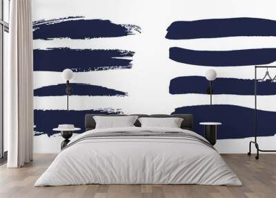 Brush strokes isolated. Ink painting.  Vector artwork Wall mural