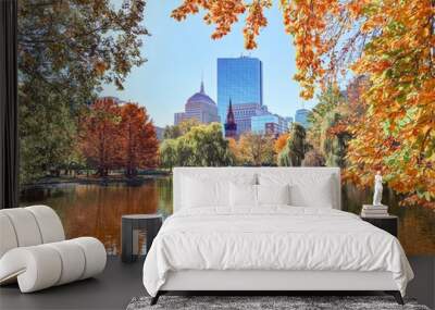 Boston in the Fall Wall mural