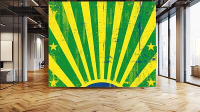 Brazil vintage sunbeams Wall mural