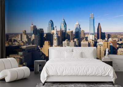 Urban Core City Center Tall Buildings Downtown Philadelphia Pennsylvania Wall mural