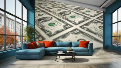 Sheet of Two Dollar Bills 3 Wall mural