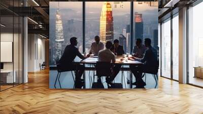 Executives planning business strategy in a modern office , executives, business strategy, modern office. Wall mural