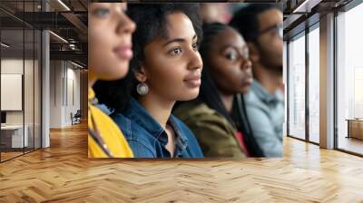 Group of multicultural professionals attending a training session, diversity, business Wall mural