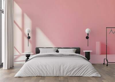 Pale pink background with a touch of warmth and a soft gradient, design, subtle, elegant Wall mural