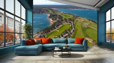 Cape Cod Golf Course Aerial Wall mural