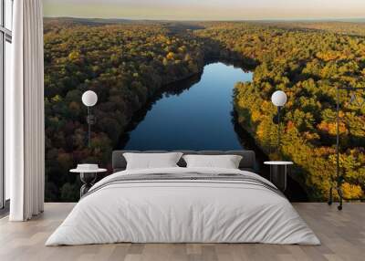 Autumnal Sunset in the Poconos Wall mural