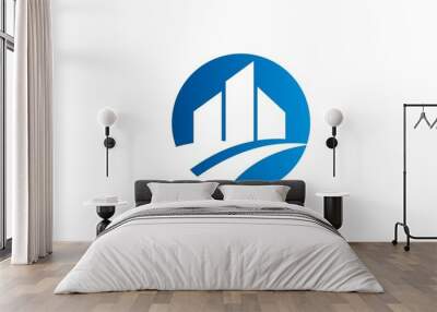  business finance construction cityscape logo Wall mural