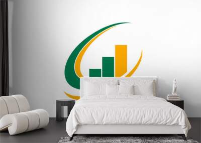 letter G growth business finance logo Wall mural