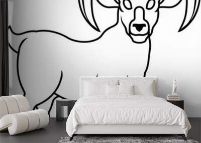 a ram or goat, could be a chinese zodiac horoscope astrology animal year sign Wall mural