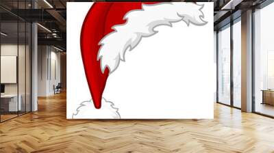 A Santa Claus hat Christmas cartoon design element Wall mural