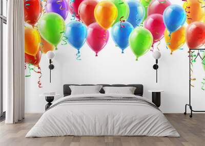 Balloons header background Wall mural