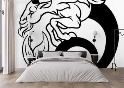 Capricorn Zodiac Sign Wall mural