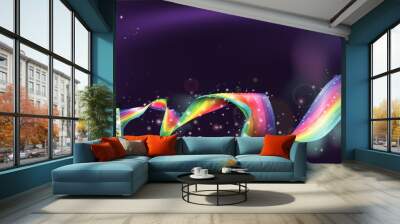 Cell phone rainbow background Wall mural