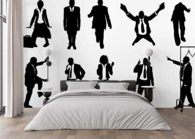 concept busniess people silhouettes Wall mural