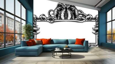 Cthulhu Monster Vintage Sign Wall mural