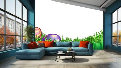 Easter Eggs Basket Background Wall mural