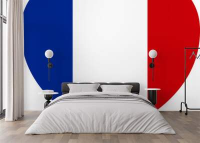 France French Flag Heart Concept Wall mural