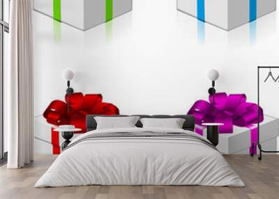 Gift or present four colors Wall mural