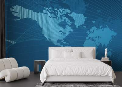 Globe Word Map of Earth Background  Wall mural