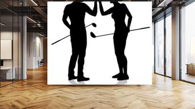 Golfer sports people playing golf  Wall mural